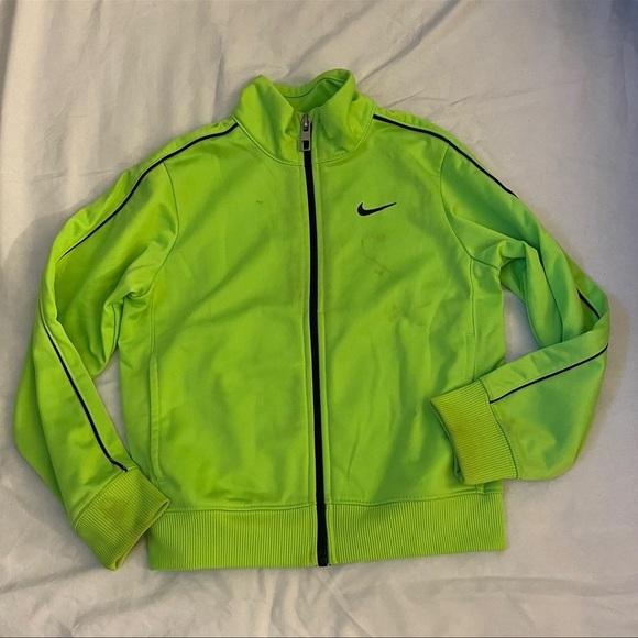 nike windbreaker neon green